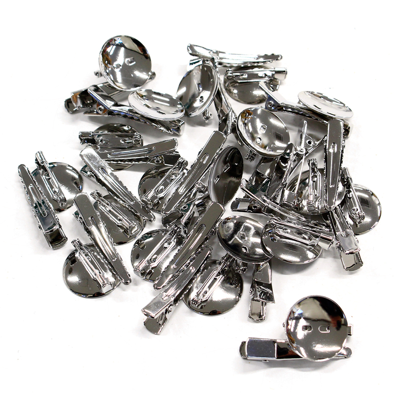 日本紐釦貿易(Nippon Chuko) 台付コサージュクリップ 皿φ20.5mm 20個 シルバー KE253-20 1袋（ご注文単位1袋）【直送品】