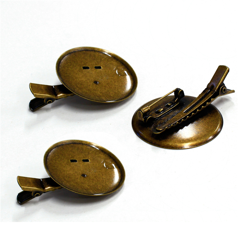日本紐釦貿易(Nippon Chuko) 台付コサージュクリップﾟ 皿φ 37mm 3個 アンティークゴールド KE256-AG 1袋（ご注文単位1袋）【直送品】