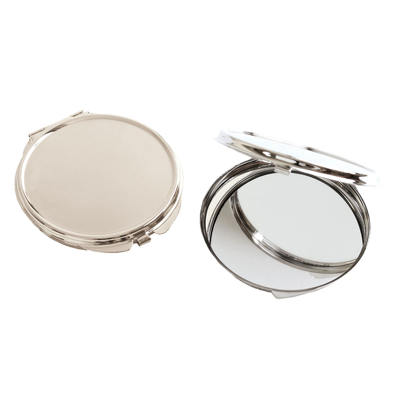 日本紐釦貿易 コンパクトミラー 丸 シルバー W6.2×H6.6cm 10個 KE273-S-10 1袋（ご注文単位1袋）【直送品】