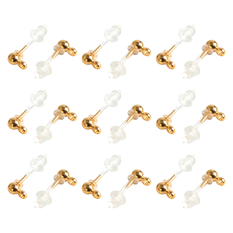 日本紐釦貿易(Nippon Chuko)NBK 樹脂ピアス カン付 20組入 ゴールド KE193-20 1袋(ご注文単位1袋)【直送品】