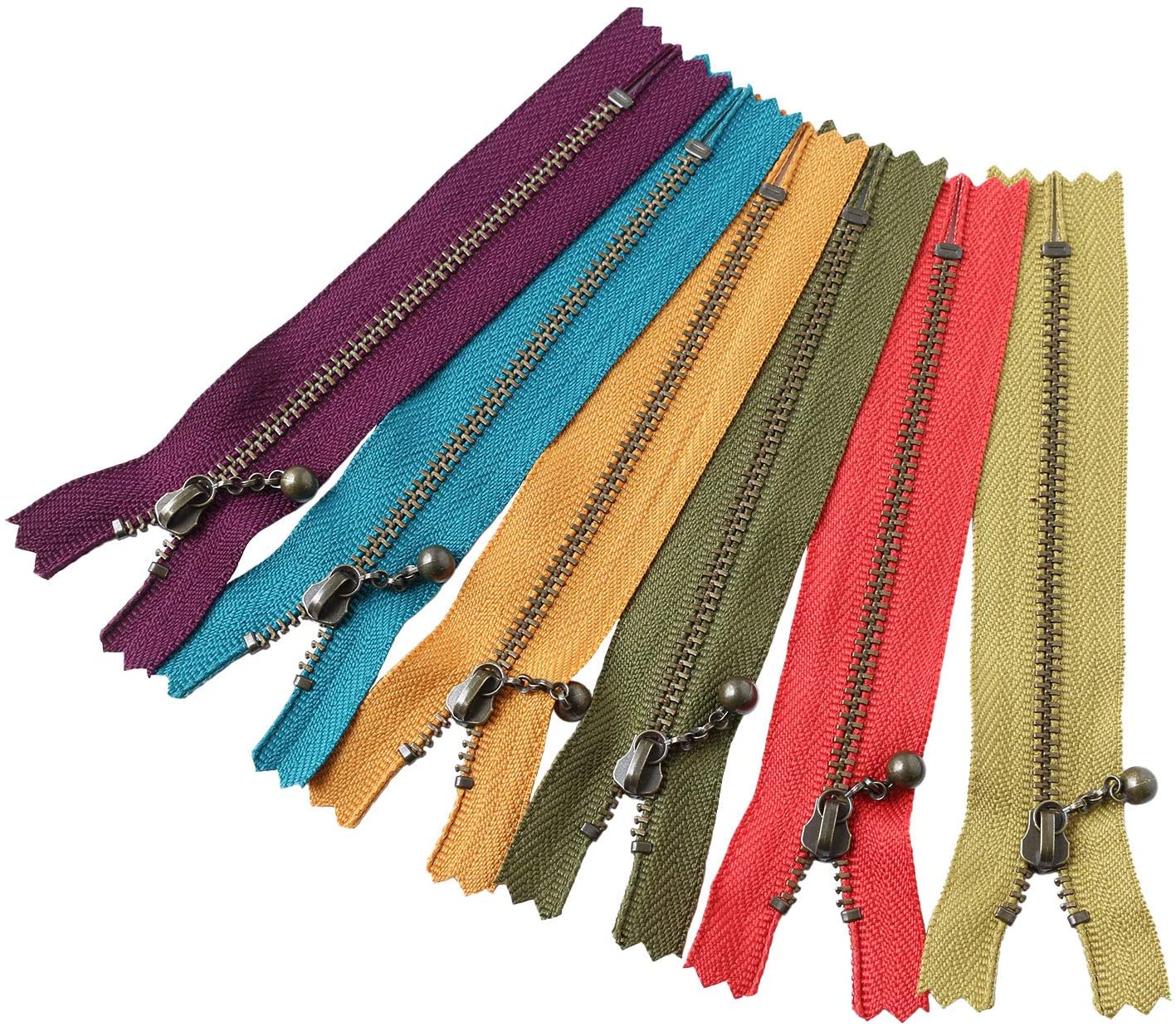 日本紐釦貿易 Y.K.K 玉付ファスナー AG 12cm 6色セット 3GKB12-6MIX (ご注文単位1セット)【直送品】