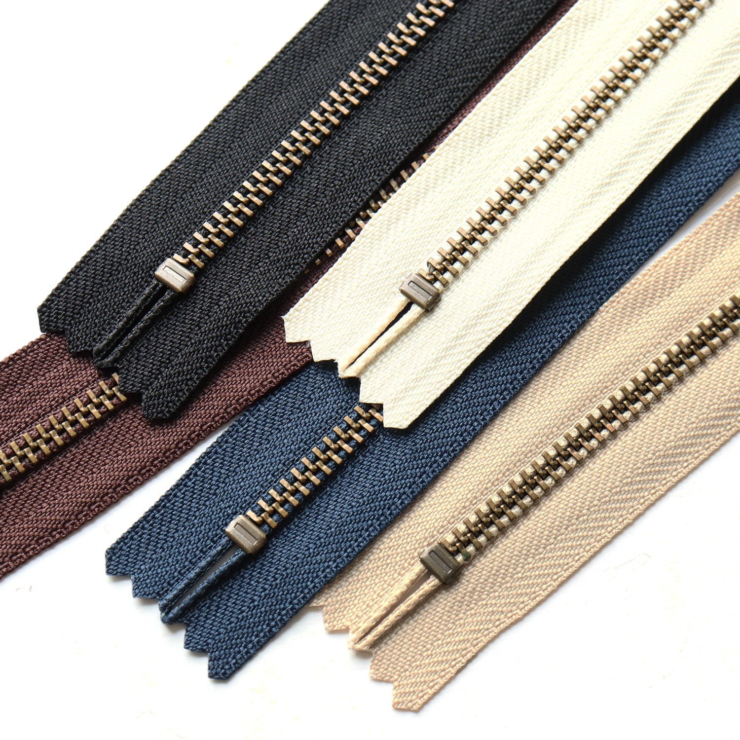 日本紐釦貿易 Y.K.K レザー用ファスナー 20cm AG 5色セット 4LFAG20-5MIX (ご注文単位1束)【直送品】