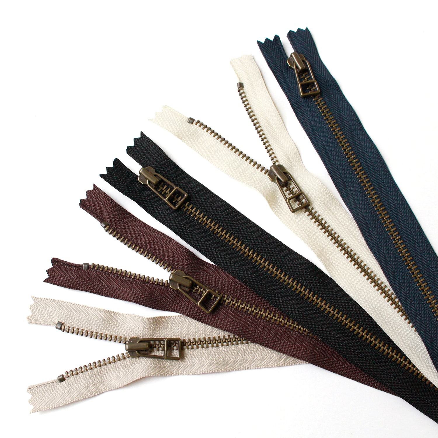 日本紐釦貿易 Y.K.K レザー用 30cm AG 5色セット 4LFAG30-5MIX (ご注文単位1束)【直送品】