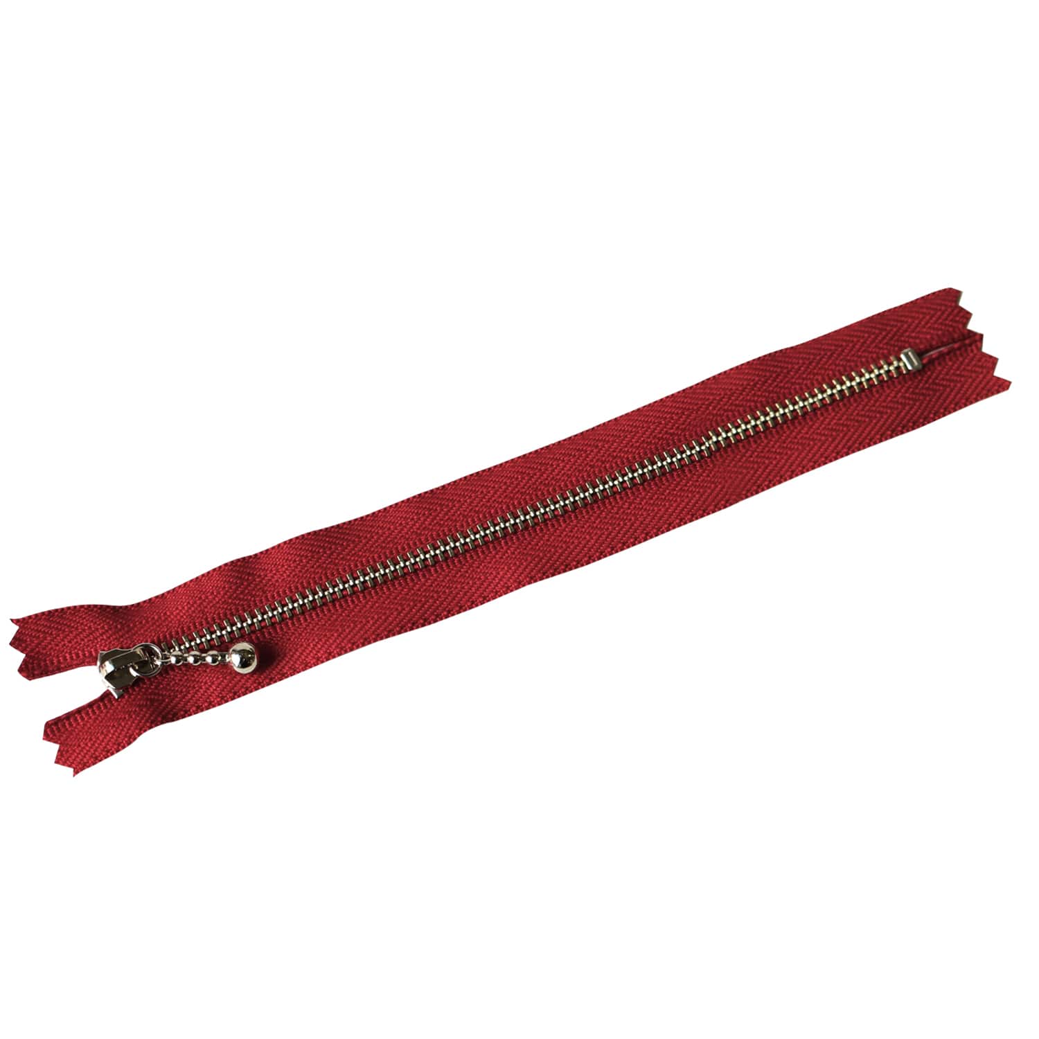 日本紐釦貿易 Y.K.K 玉付きファスナー ニッケル エンジ 16cm 同色10本 3N16-520 (ご注文単位1束)【直送品】