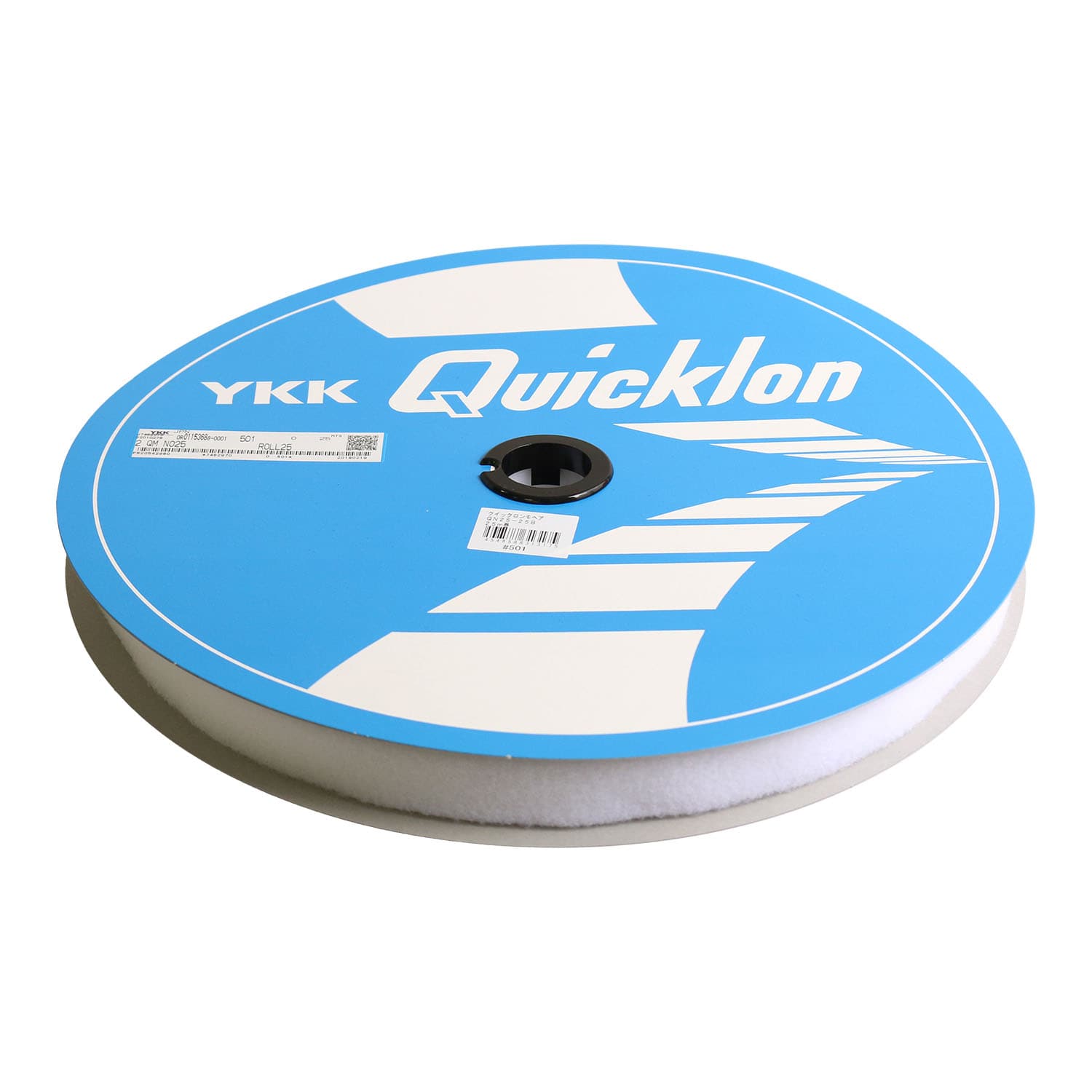 日本紐釦貿易 Y.K.K クイックロン モヘア B面 縫い付けタイプ 白 巾2.5cm×25m巻 QN25-501-25B (ご注文単位1巻)【直送品】