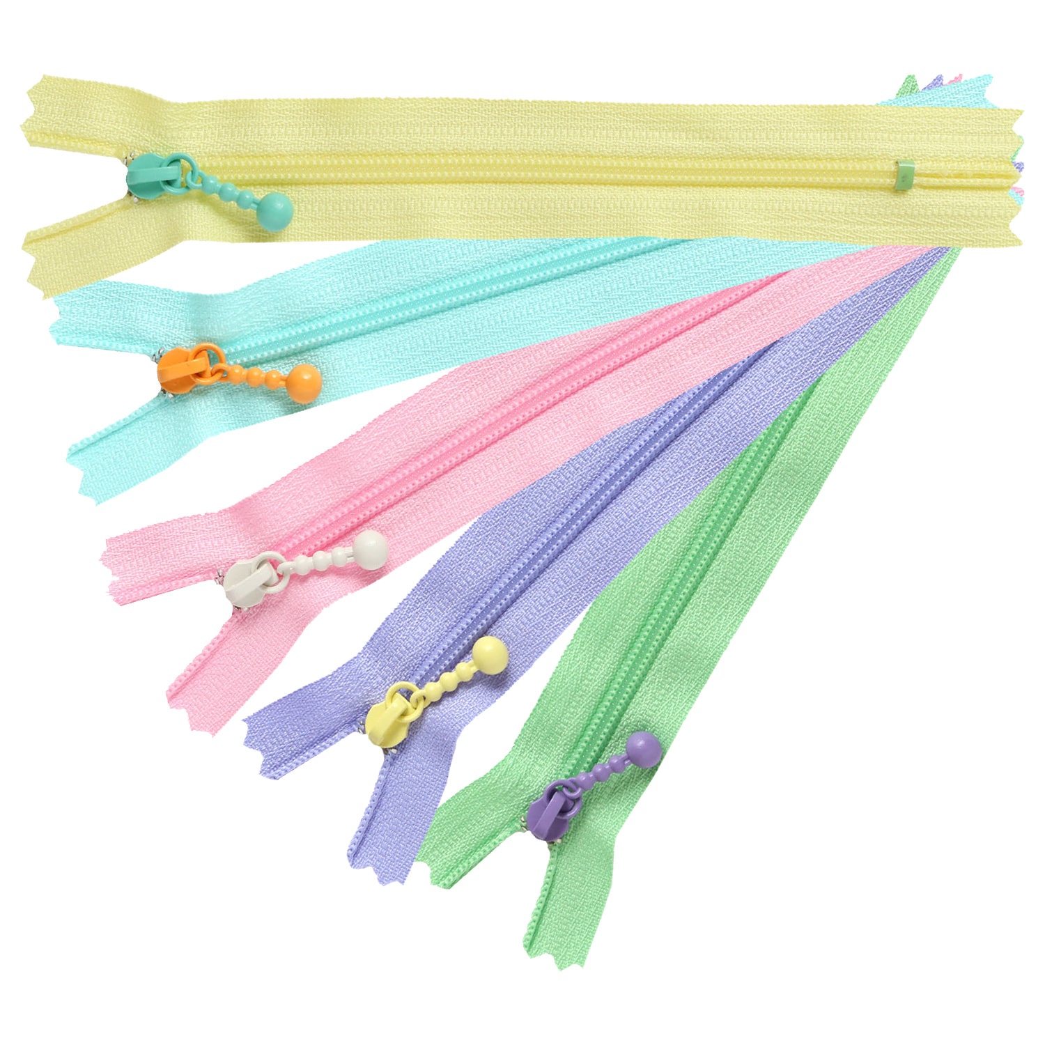 日本紐釦貿易 Y.K.K ポーチ用カラフルファスナー 14cm 5色各1本セット 3CF14-COMIX-2 (ご注文単位1束)【直送品】