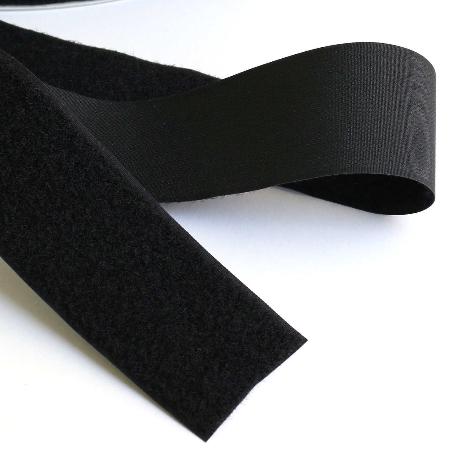 日本紐釦貿易 Y.K.K クイックロンモヘア B面 縫い付けタイプ 黒 巾5cm×25m巻 QN50-580-25B (ご注文単位1巻)【直送品】