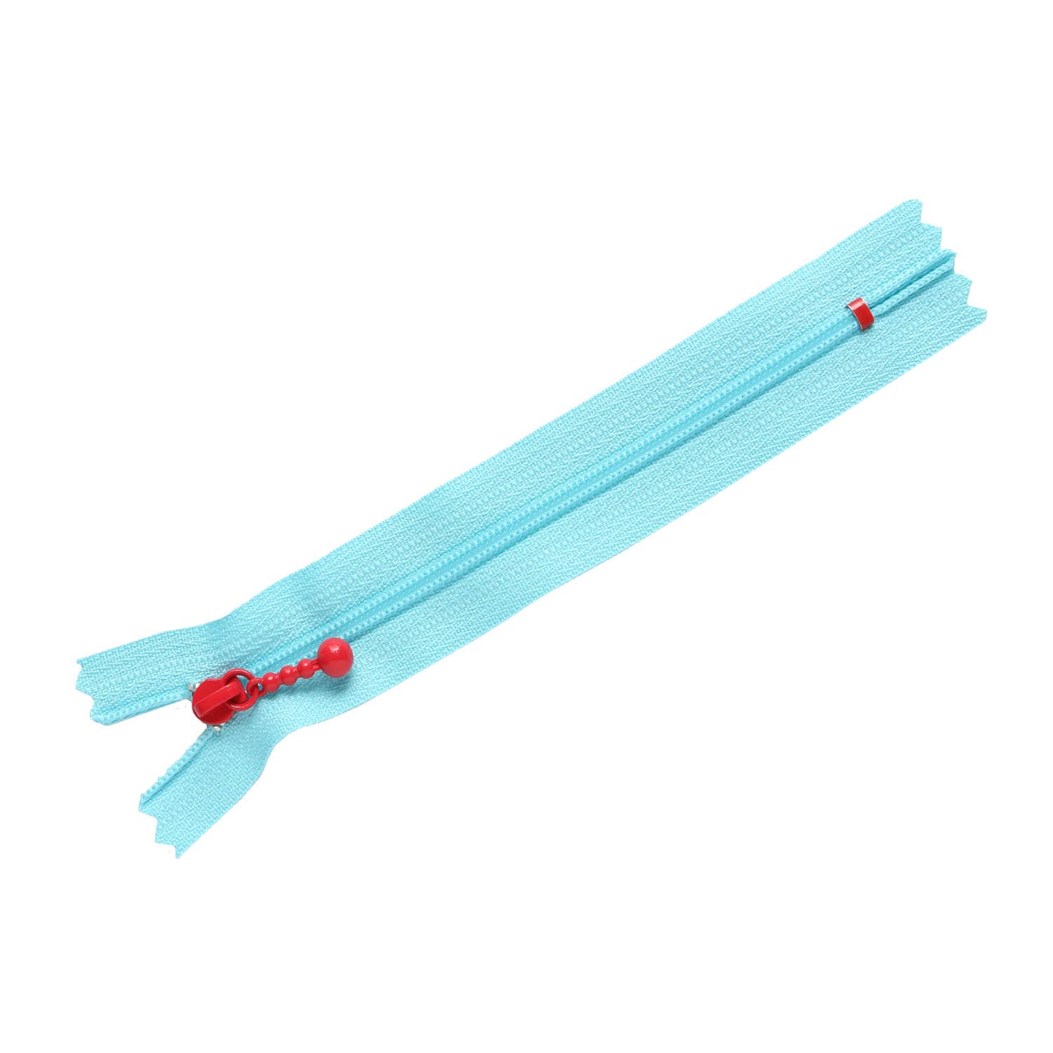 日本紐釦貿易 Y.K.K ポーチ用カラフルファスナー ライトブルー×レッド 14cm 5本 3CF14-CO4 (ご注文単位1束)【直送品】