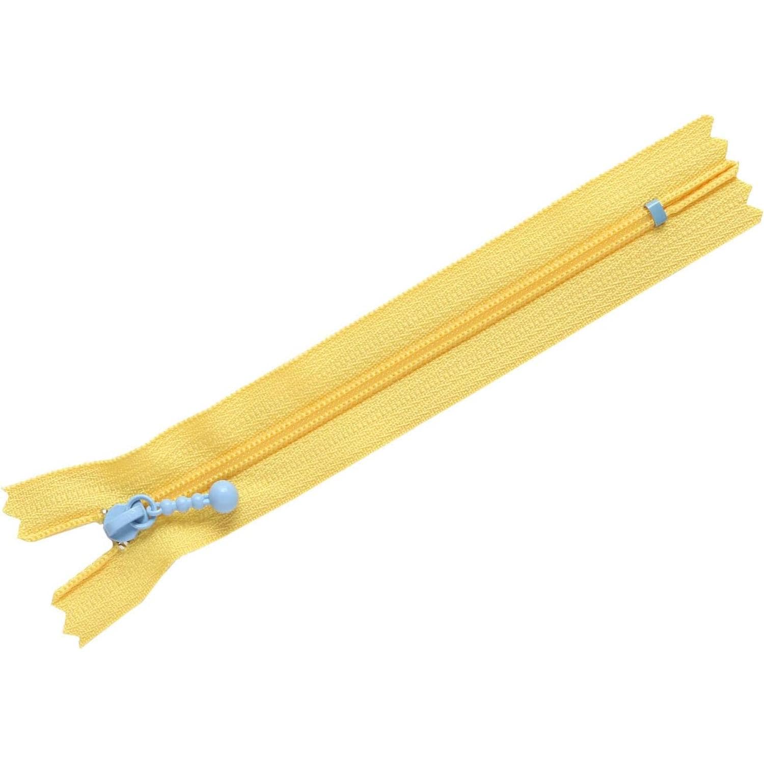 日本紐釦貿易 Y.K.K ポーチ用カラフルファスナー イエロー×ブルー 14cm 5本 3CF14-CO10 （ご注文単位1束）【直送品】