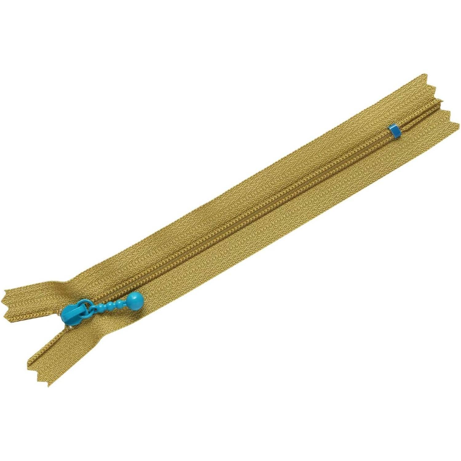 日本紐釦貿易 Y.K.K ポーチ用カラフルファスナー カーキ×ブルー 14cm 5本 3CF14-CO11 （ご注文単位1束）【直送品】