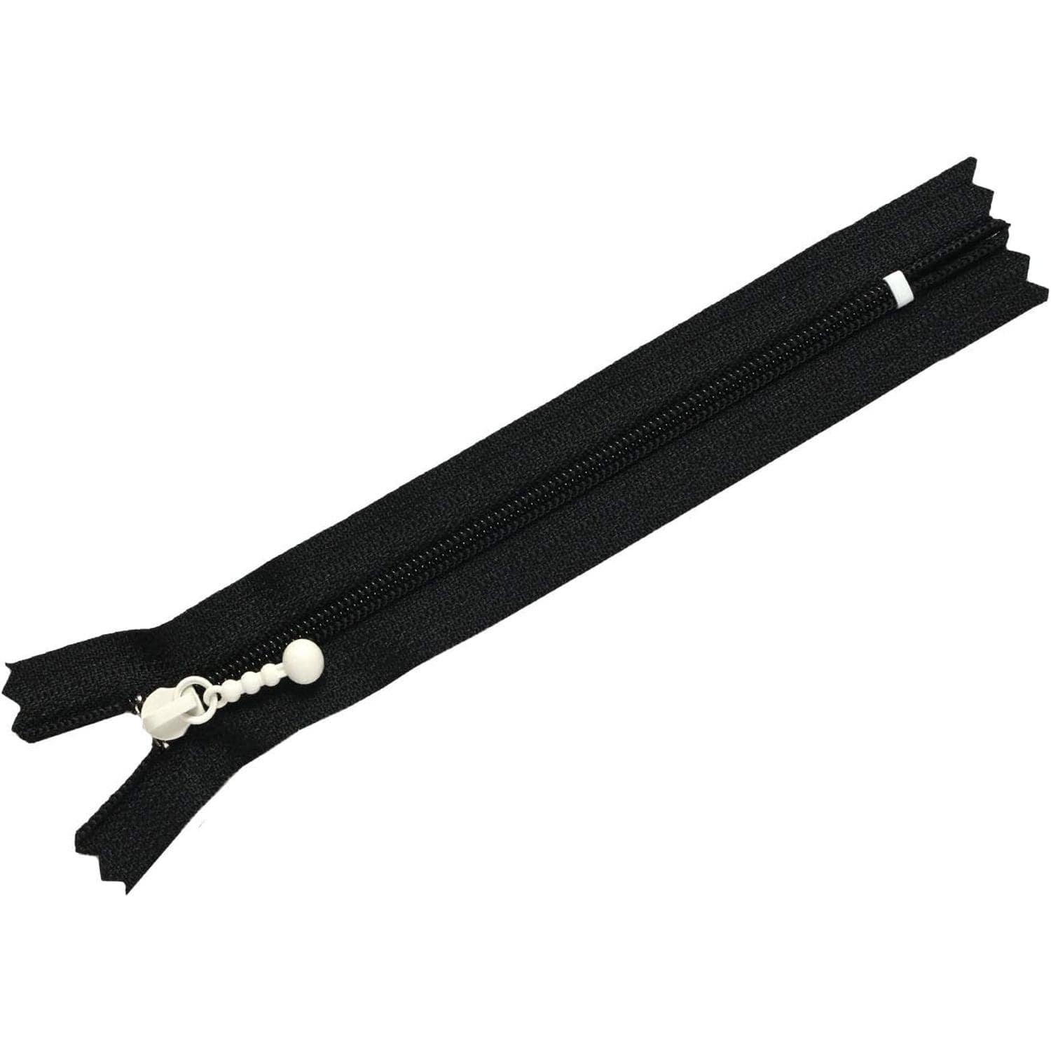 日本紐釦貿易 Y.K.K ポーチ用カラフルファスナー ブラック×クリーム 14cm 5本 3CF14-CO12 （ご注文単位1束）【直送品】