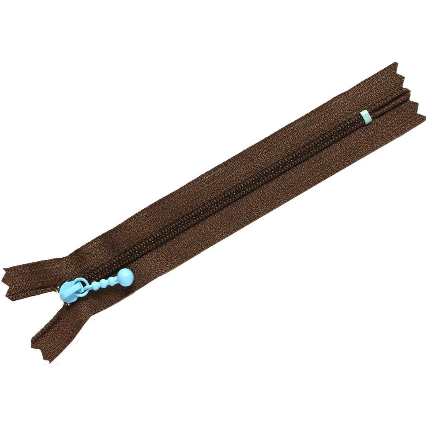 日本紐釦貿易 Y.K.K ポーチ用カラフルファスナー ブラウン×サックス 14cm 5本 3CF14-CO13 （ご注文単位1束）【直送品】