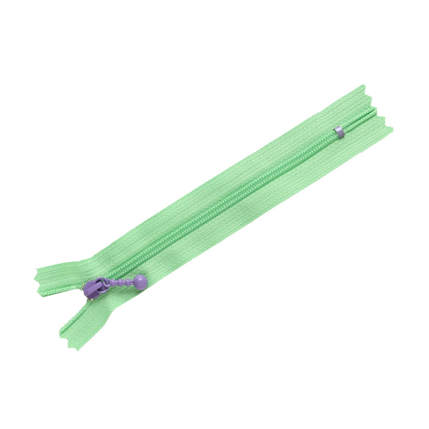 日本紐釦貿易 Y.K.K ポーチ用カラフルファスナー ライトグリーン×パープル 14cm 5本 3CF14-CO20 (ご注文単位1束)【直送品】