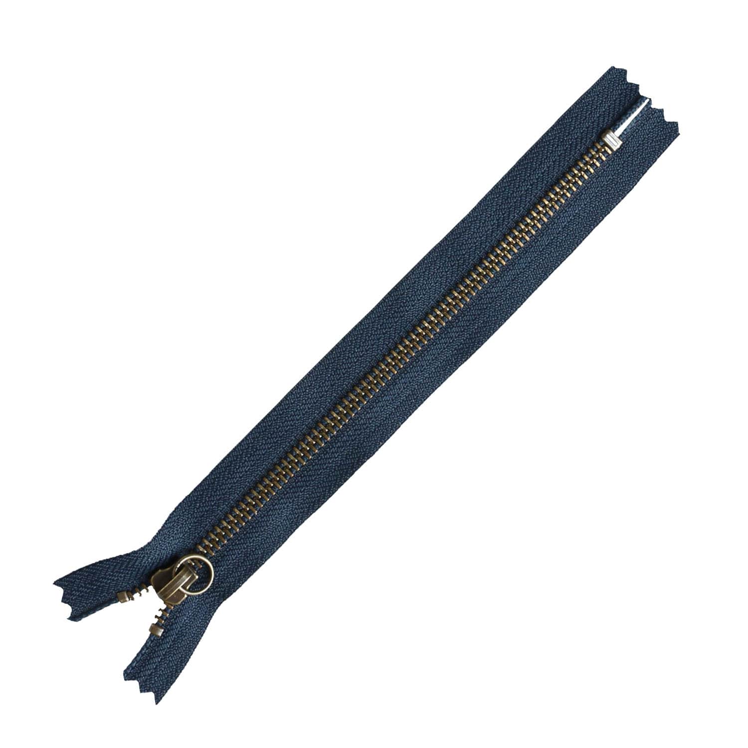 日本紐釦貿易 Y.K.K マルチリングファスナー アンティークゴールド 紺 20cm 同色3本入 5RAG20-560 (ご注文単位1束)【直送品】