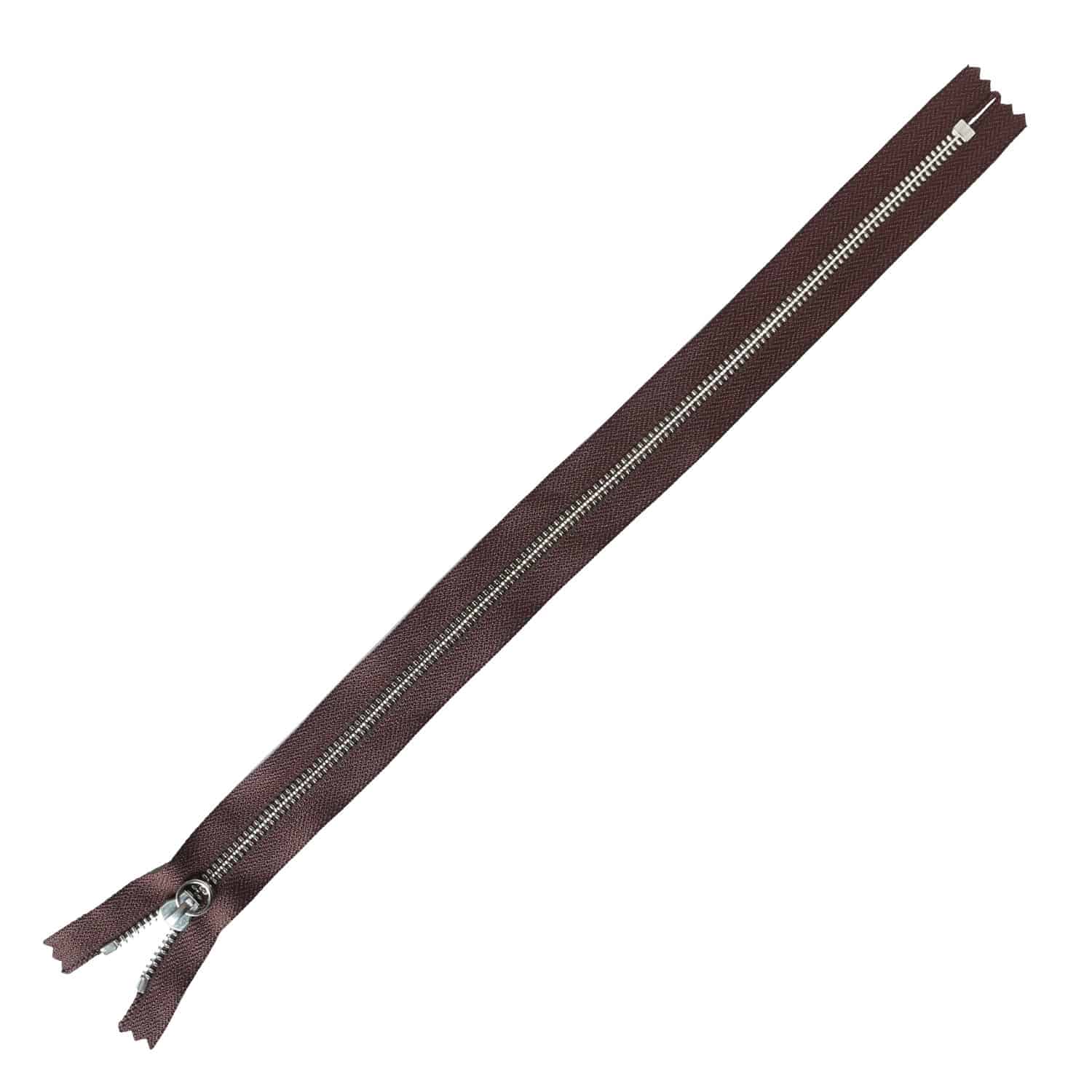 日本紐釦貿易 Y.K.K マルチリングファスナー シルバー こげ茶 40cm 同色3本入 5RNP40-570 (ご注文単位1束)【直送品】