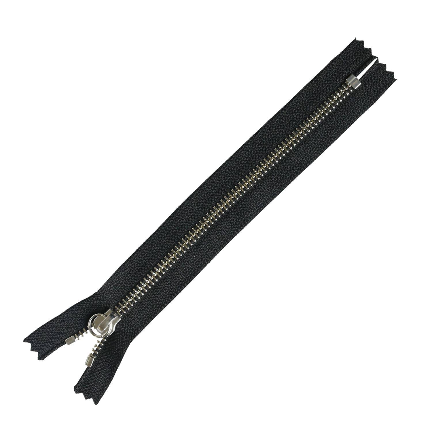 日本紐釦貿易 Y.K.K マルチリングファスナー シルバー 黒 20cm 同色3本入 5RNP20-580 (ご注文単位1束)【直送品】