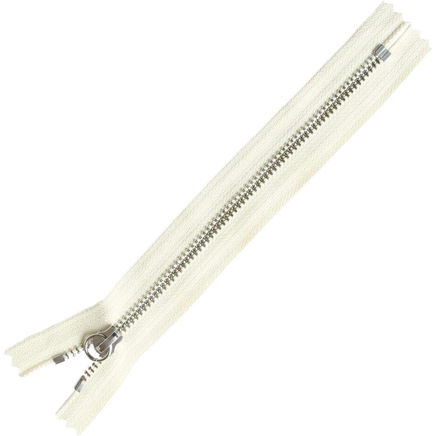 日本紐釦貿易 Y.K.K マルチリングファスナー シルバー 生成 20cm 同色3本入 5RNP20-801 （ご注文単位1束）【直送品】