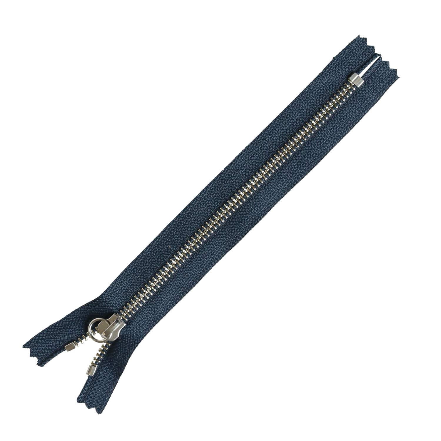 日本紐釦貿易 Y.K.K マルチリングファスナー シルバー 紺 20cm 同色3本入 5RNP20-560 (ご注文単位1束)【直送品】