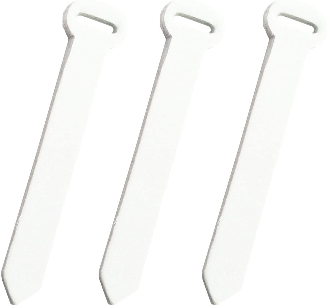 日本紐釦貿易 Y.K.K リングファスナー用本革パーツ 白 全長70mm 同色3本入 LS-W （ご注文単位1束）【直送品】