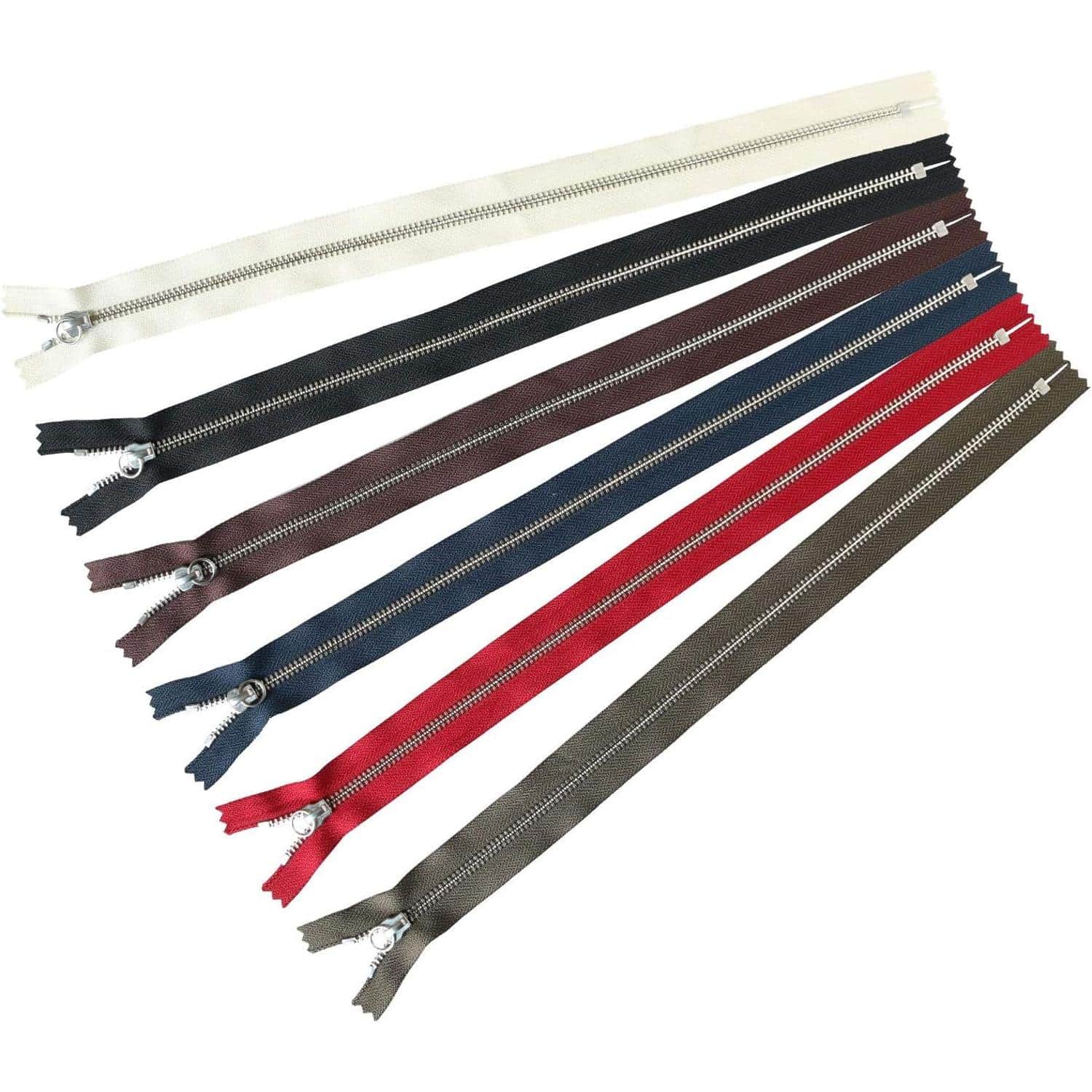 日本紐釦貿易 Y.K.K マルチリングファスナー シルバー 40cm 各1本6色セット 5RNP40-6MIX （ご注文単位1束）【直送品】