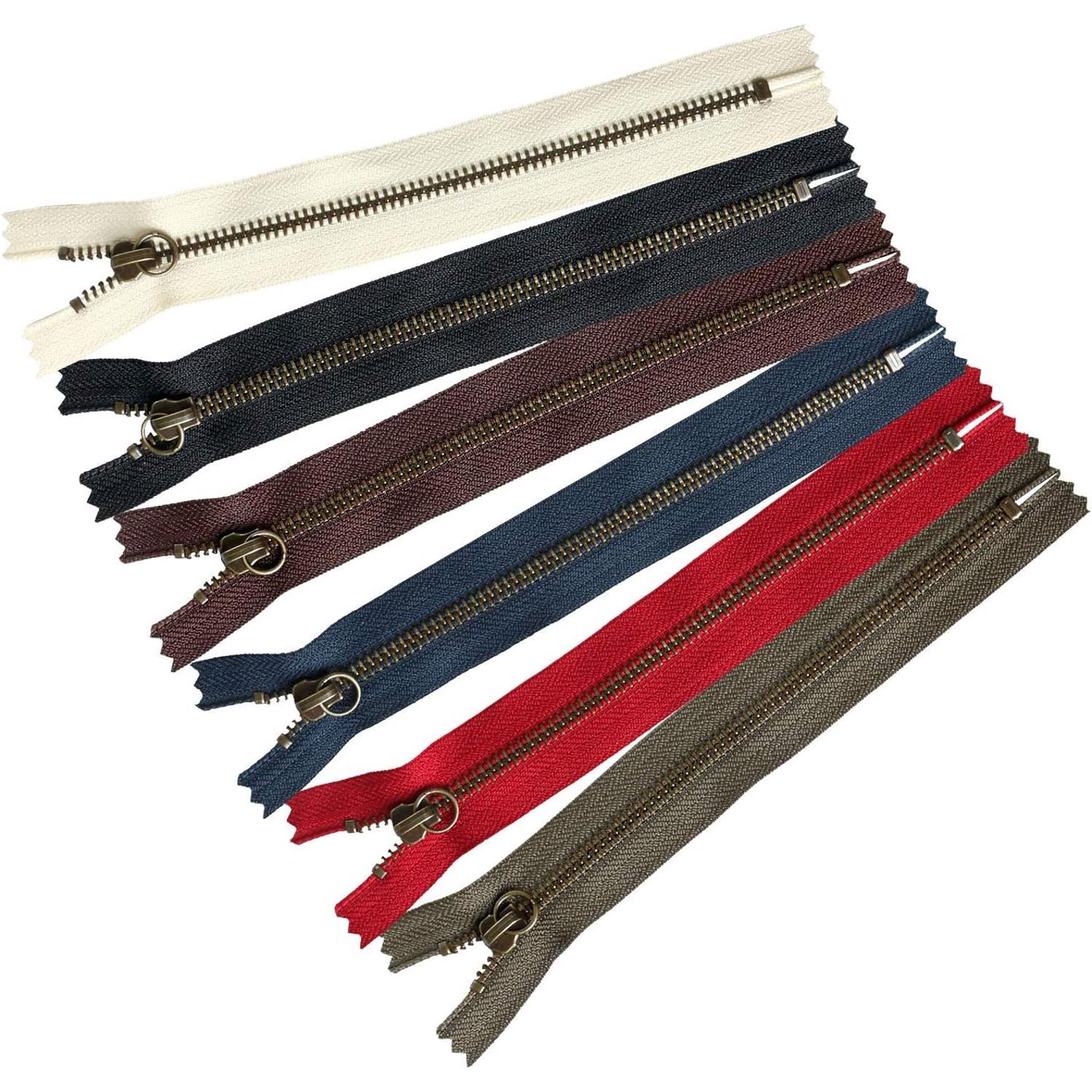 日本紐釦貿易 Y.K.K マルチリングファスナー アンティークゴールド 20cm 各1本6色セット 5RAG20-6MIX （ご注文単位1束）【直送品】