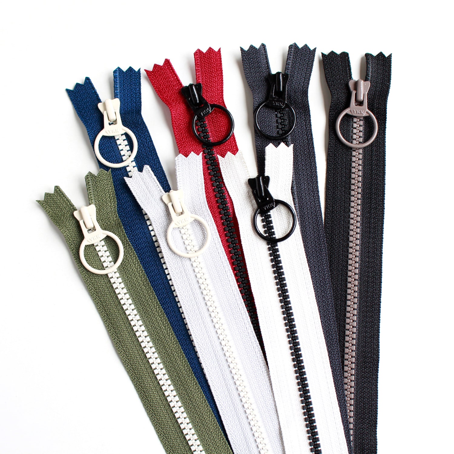 日本紐釦貿易 Y.K.K コンビファスナー 25cm 7色ミックス 3VSC25-7MIX (ご注文単位1セット)【直送品】