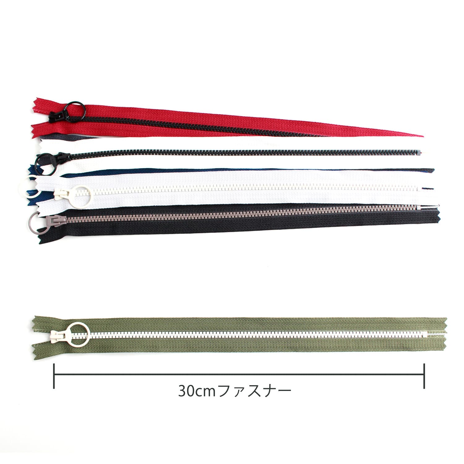 日本紐釦貿易 Y.K.K コンビファスナー 30cm 7色ミックス 3VSC30-7MIX (ご注文単位1セット)【直送品】