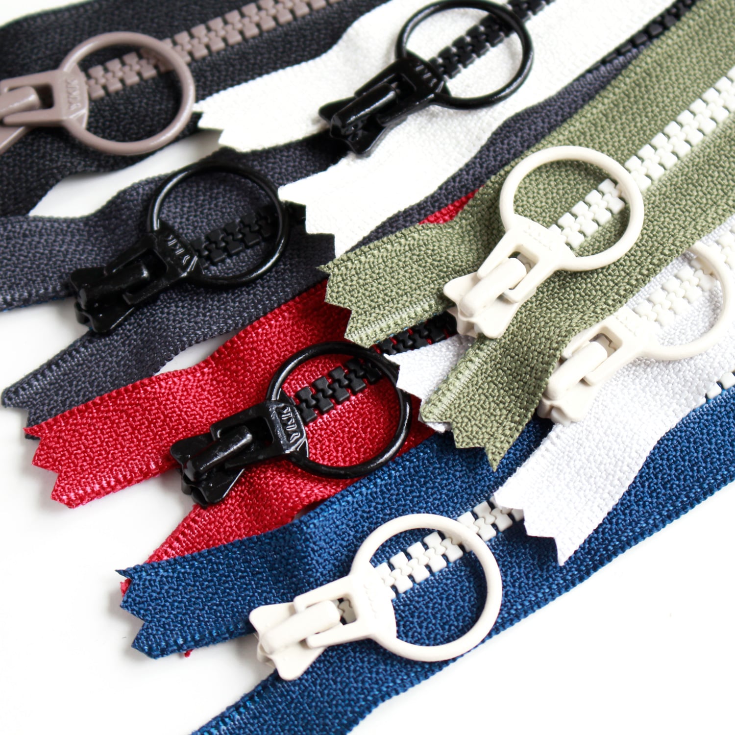 日本紐釦貿易 Y.K.K コンビファスナー 30cm 7色ミックス 3VSC30-7MIX (ご注文単位1セット)【直送品】