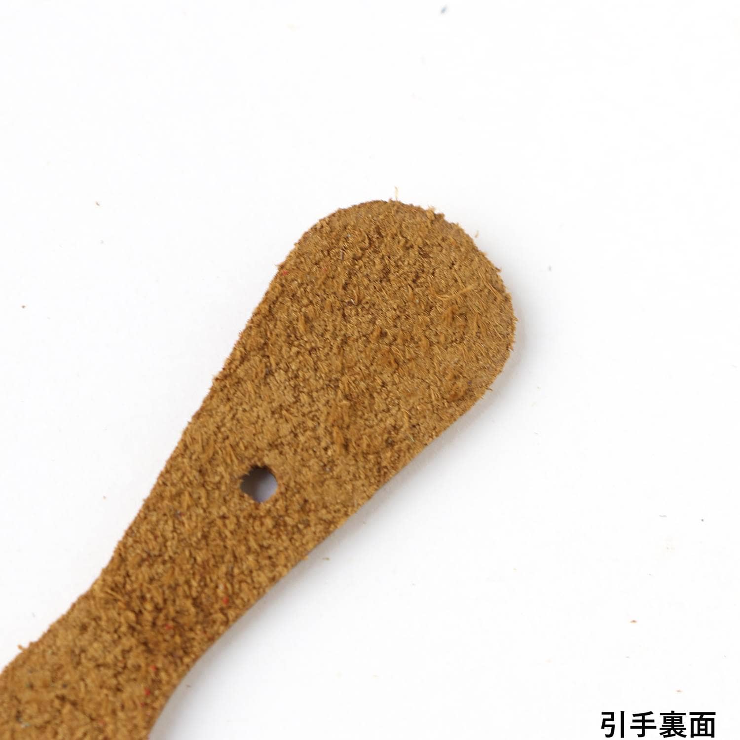 日本紐釦貿易 Y.K.K 本革 ファスナー引き手パーツ サークル型 ネジ式カシメ付き 約17mm×35mm 茶 LSC-C (ご注文単位1束)【直送品】