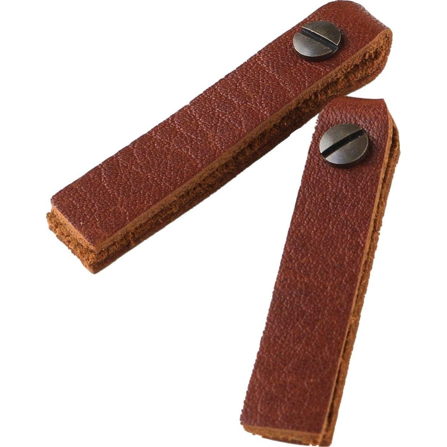 日本紐釦貿易 Y.K.K 本革 ファスナー引き手パーツ スクエア型 ネジ式カシメ付き 約10mm×48mm 茶 ブラウン LSS-C （ご注文単位1束）【直送品】