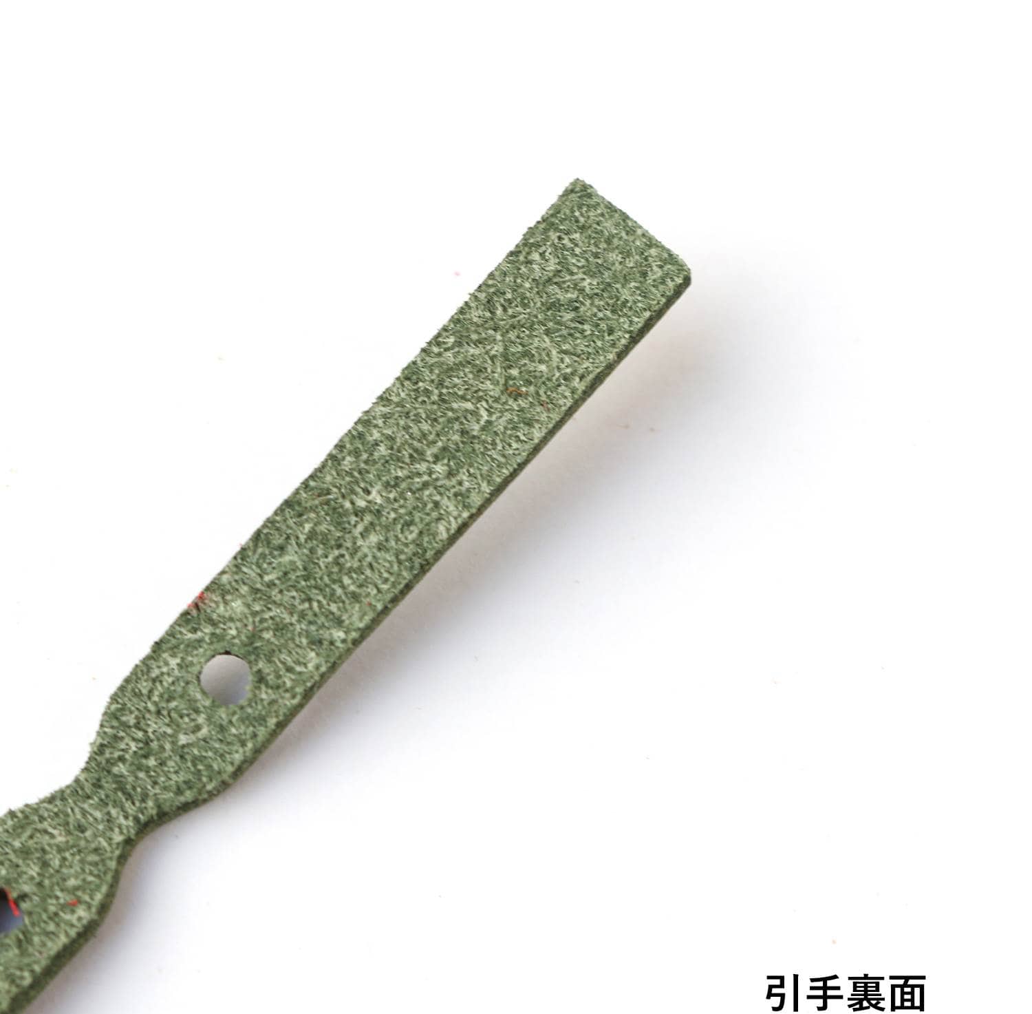 日本紐釦貿易 Y.K.K 本革 ファスナー引き手パーツ スクエア型 ネジ式カシメ付き 約10mm×48mm グリーン LSS-G (ご注文単位1束)【直送品】