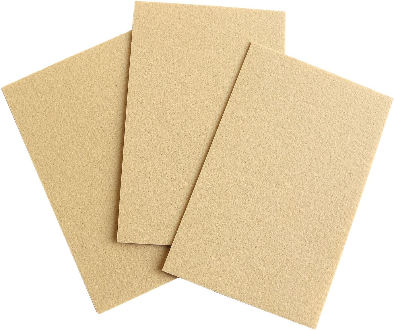 日本紐釦貿易 アクセサリー用フェルト土台 ベージュ 1mm厚 H140×W90mm 3枚 A4-43 (ご注文単位1束)【直送品】