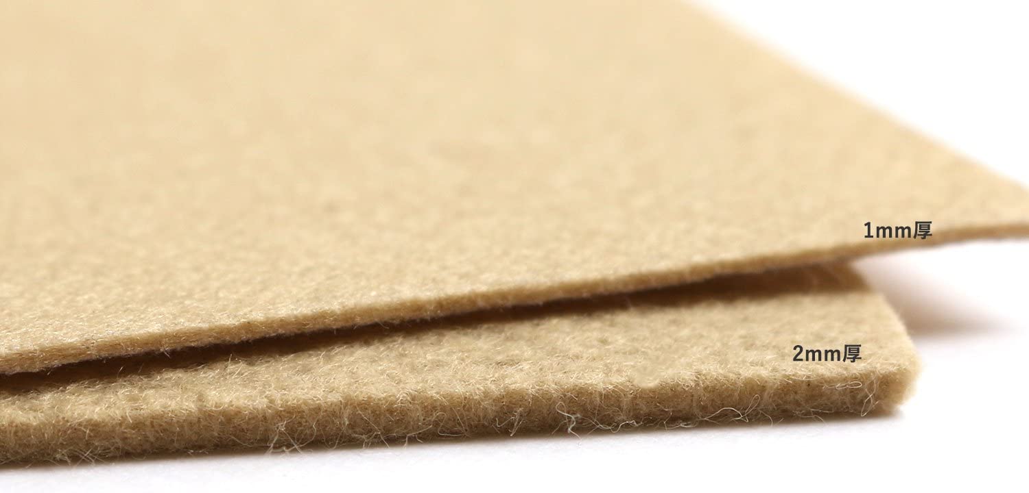 日本紐釦貿易 アクセサリー用フェルト土台 ベージュ 1mm厚 H140×W90mm 3枚 A4-43 (ご注文単位1束)【直送品】
