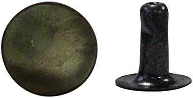 日本紐釦貿易 片面カシメ 小 ブラックニッケル 10組 F12-203 (ご注文単位1束)【直送品】