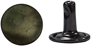 日本紐釦貿易 両面カシメ 小 ブラックニッケル 10組 F12-253 (ご注文単位1束)【直送品】