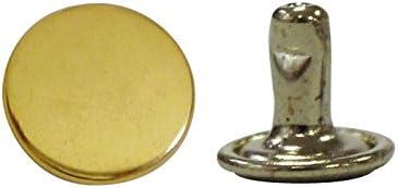 日本紐釦貿易 両面カシメ 中 ゴールド 10組 F12-255 (ご注文単位1束)【直送品】