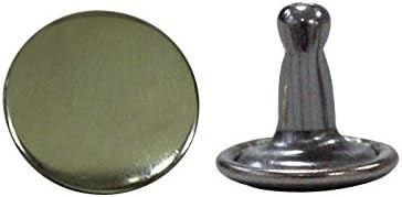 日本紐釦貿易 両面カシメ 中 ニッケル 10組 F12-256 (ご注文単位1束)【直送品】