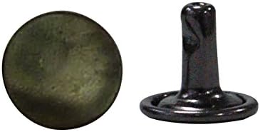 日本紐釦貿易 両面カシメ 中 ブラックニッケル 10組 F12-257 (ご注文単位1束)【直送品】