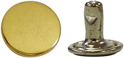 日本紐釦貿易 両面カシメ 大 ゴールド 10組 F12-259 (ご注文単位1束)【直送品】
