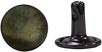 日本紐釦貿易 両面カシメ 大 ブラックニッケル 10組 F12-261 (ご注文単位1束)【直送品】