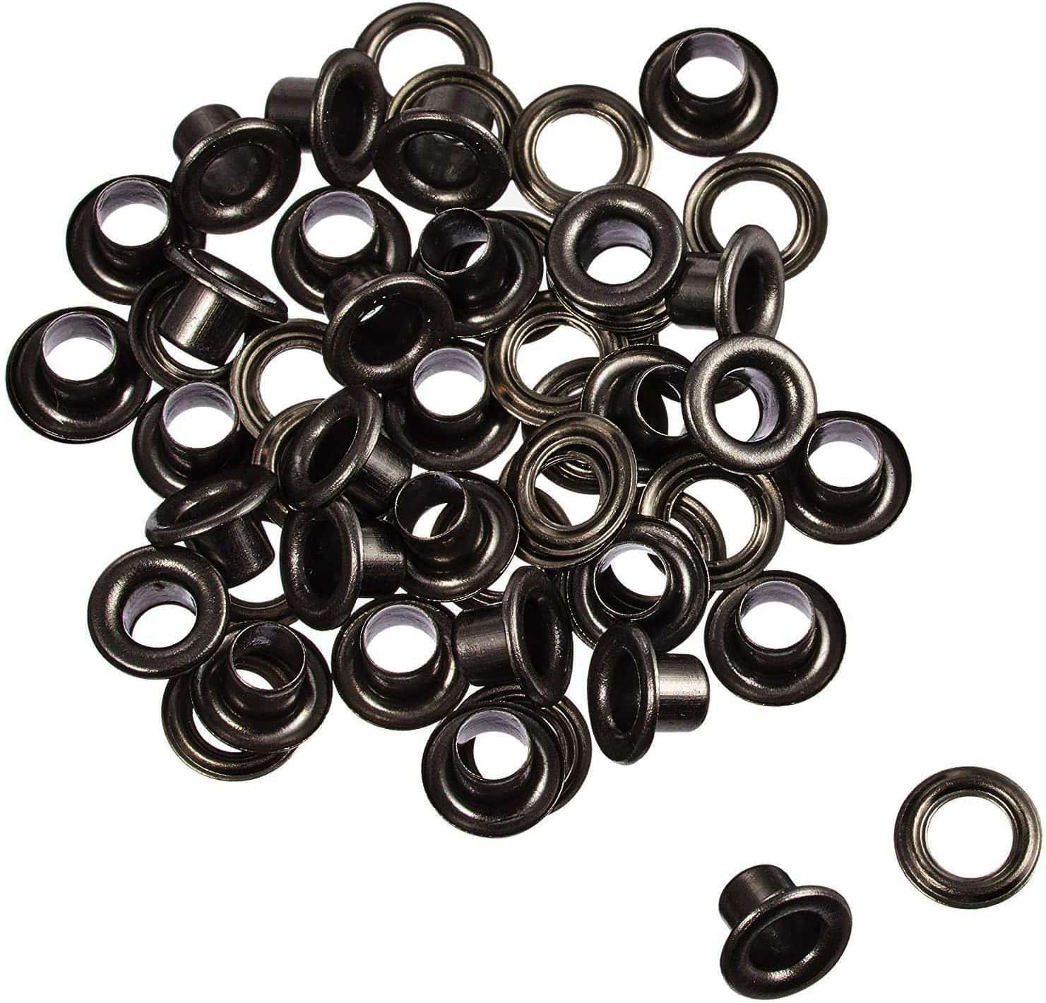 日本紐釦貿易 #200片面ハトメ 4mm ブラックニッケル 30組 F12-103 （ご注文単位1束）【直送品】