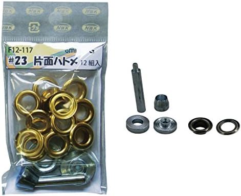 日本紐釦貿易 #25片面ハトメ 10mm ゴールド 12組 F12-121 (ご注文単位1束)【直送品】