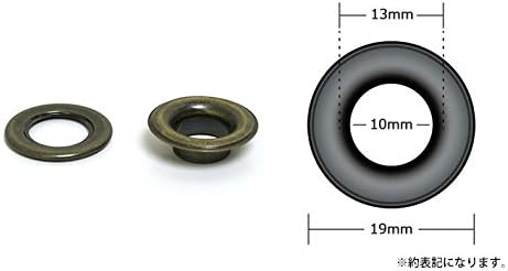 日本紐釦貿易 #25片面ハトメ 10mm ゴールド 12組 F12-121 (ご注文単位1束)【直送品】