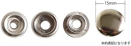 日本紐釦貿易 強力ホックボタン ゴールド 15mm 6組 F12-1 (ご注文単位1束)【直送品】