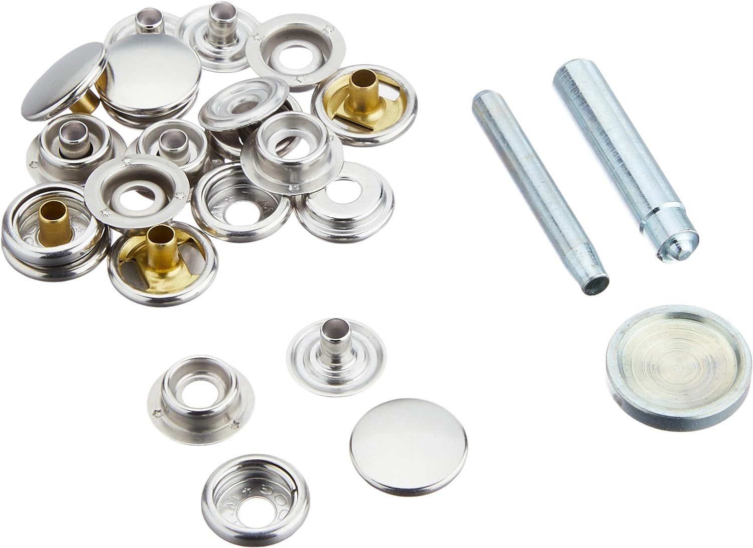 日本紐釦貿易 強力ホックボタン ニッケル 15mm 6組 F12-2 （ご注文単位1束）【直送品】