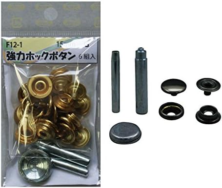 日本紐釦貿易 強力ホックボタン ニッケル 15mm 6組 F12-2 （ご注文単位1束）【直送品】