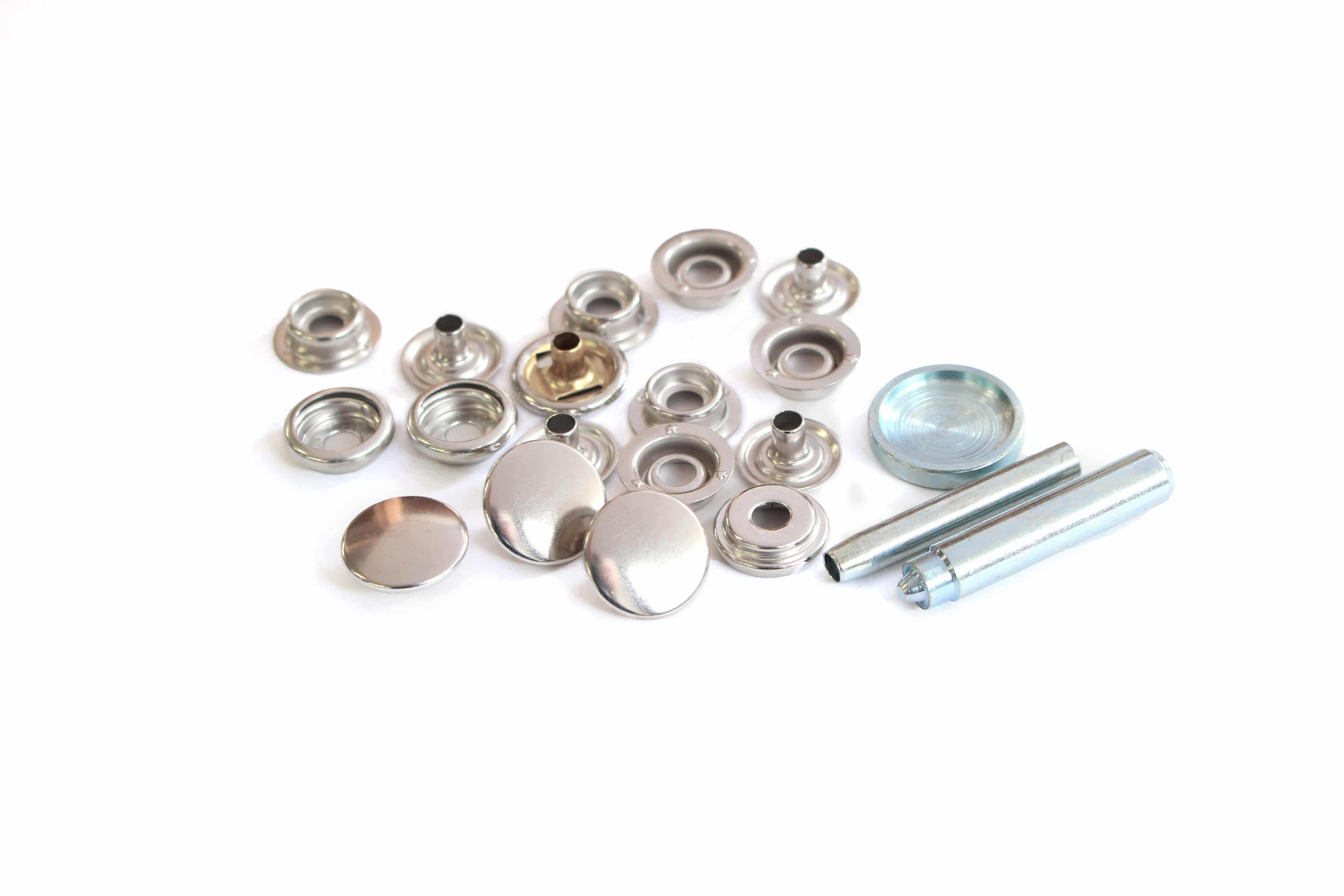 日本紐釦貿易 強力ホックボタン ニッケル 15mm 6組 F12-2 （ご注文単位1束）【直送品】