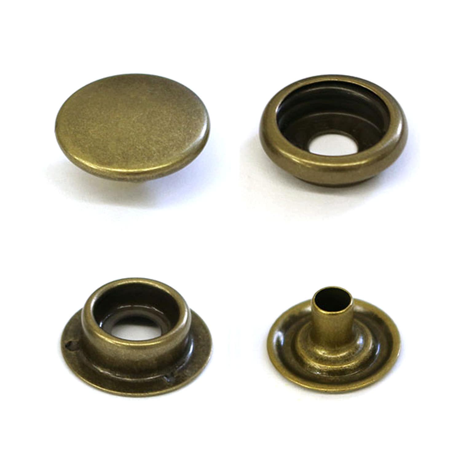 日本紐釦貿易 強力ホックボタン アンティークゴールド 15mm 6組 F12-4 （ご注文単位1束）【直送品】