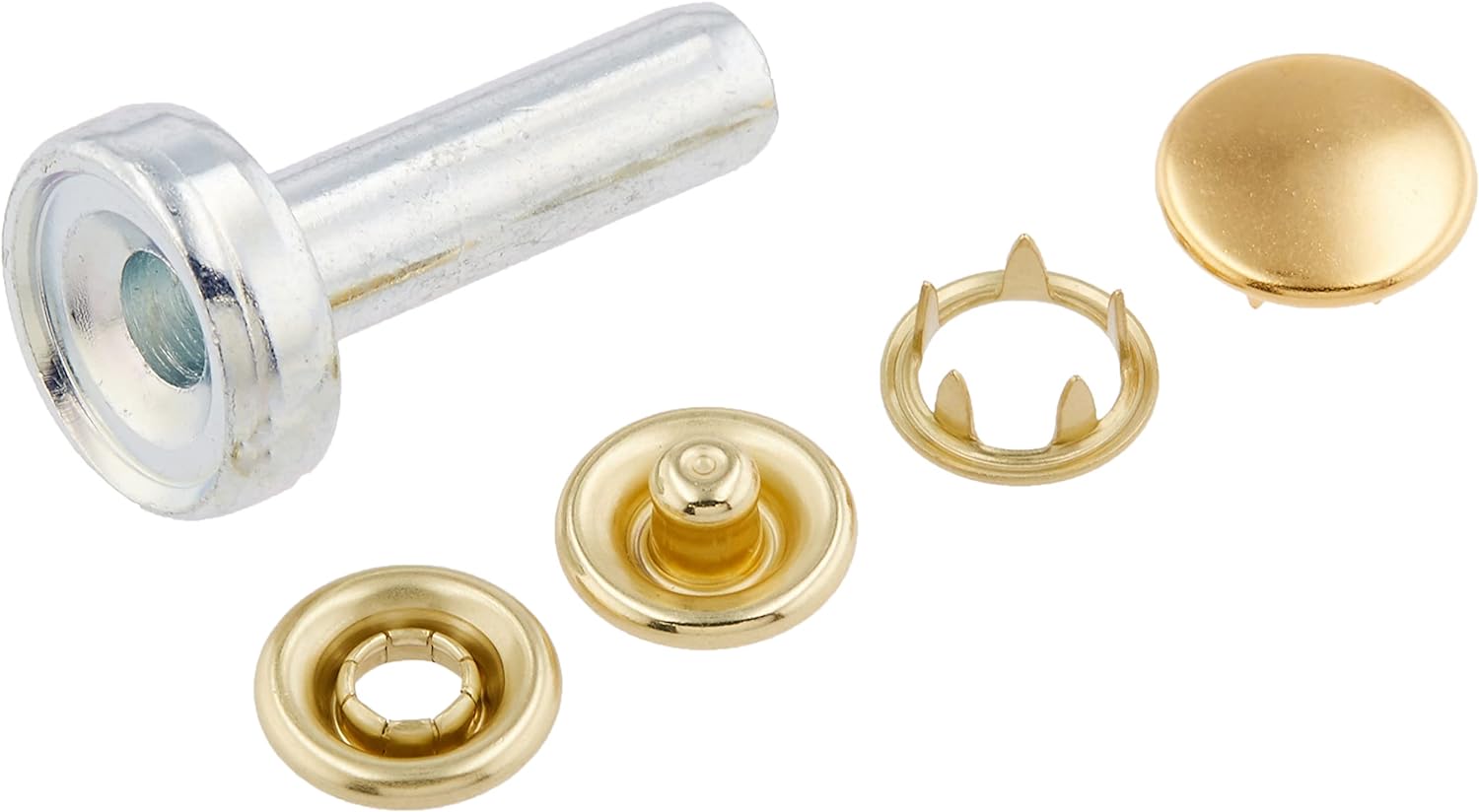 日本紐釦貿易 スナップボタン 12mm ゴールド 6組 F12-21 （ご注文単位1束）【直送品】