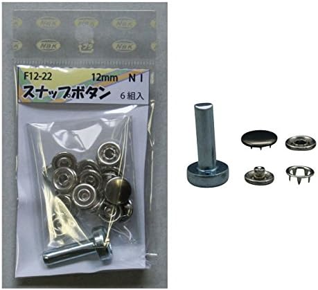 日本紐釦貿易 スナップボタン 12mm アンティークゴールド 6組 F12-24 (ご注文単位1束)【直送品】